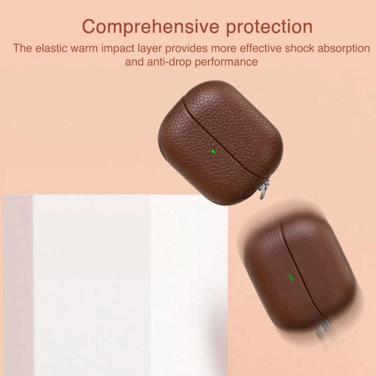 For Samsung Galaxy Buds 3 / 3 Pro Litchi Texture PU Earphones Case with Hook