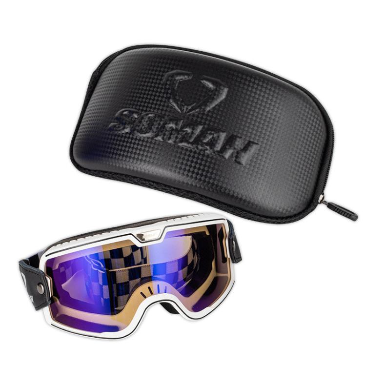 SOMAN Motorcycle Goggles Protective Box Hard Shell EVA Case - Black