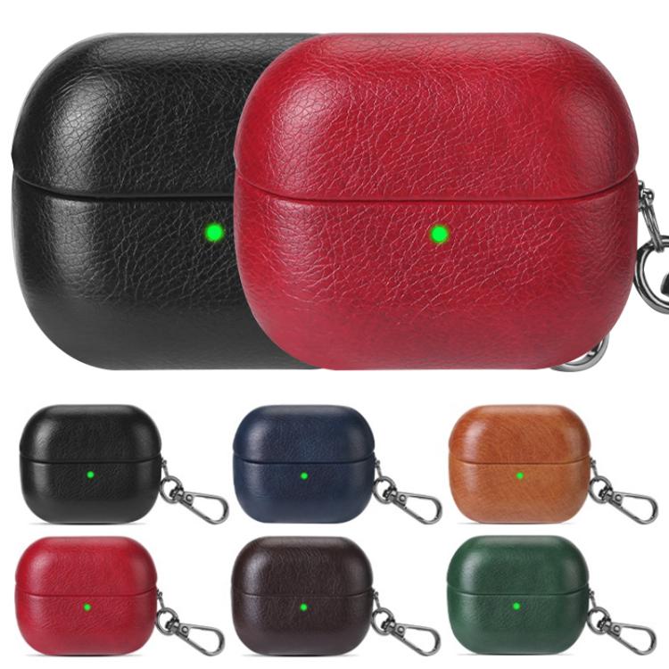 For Samsung Galaxy Buds 3 / 3 Pro Oily Skin Texture PU Earphones Case with Hook