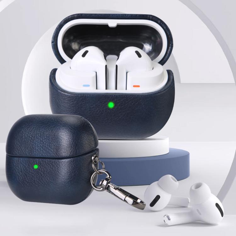 For Samsung Galaxy Buds 3 / 3 Pro Oily Skin Texture PU Earphones Case with Hook
