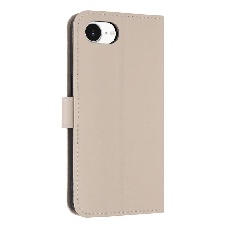 For iPhone 17e / 16e Metal Bow Leather Phone Case with Hand Strap