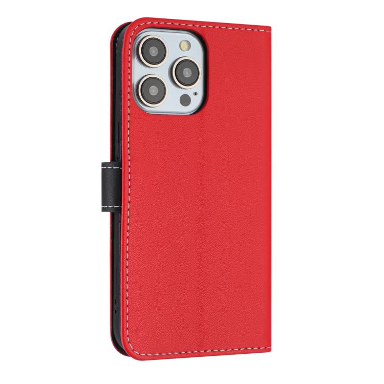 For iPhone 16 Pro Metal Bow Leather Phone Case with Hand Strap