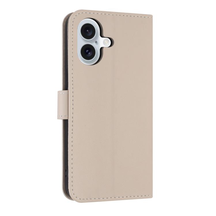 For iPhone 16 Metal Bow Leather Phone Case with Hand Strap