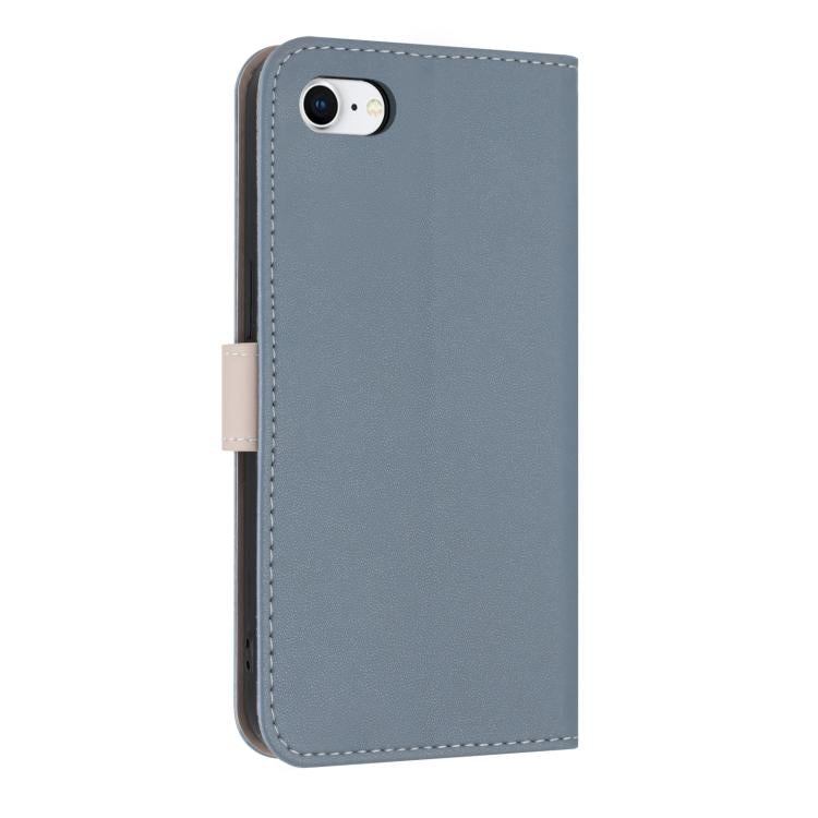 For iPhone 7 / 8 / SE 2022 Metal Bow Leather Phone Case with Hand Strap