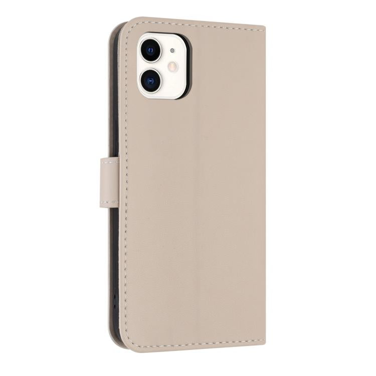 For iPhone 11 Metal Bow Leather Phone Case with Hand Strap