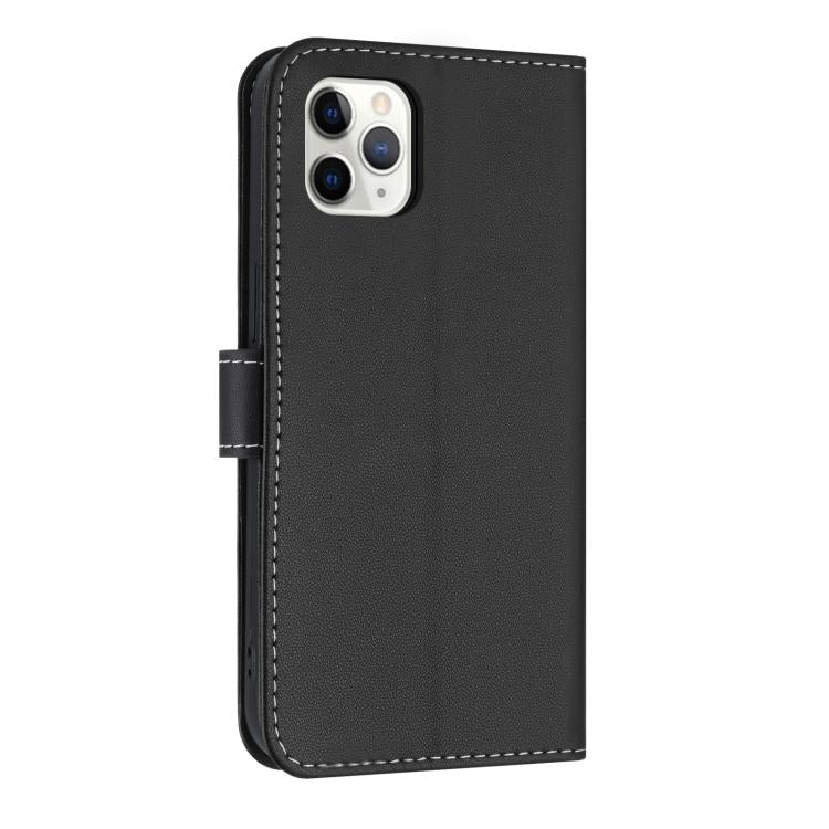 For iPhone 11 Pro Metal Bow Leather Phone Case with Hand Strap