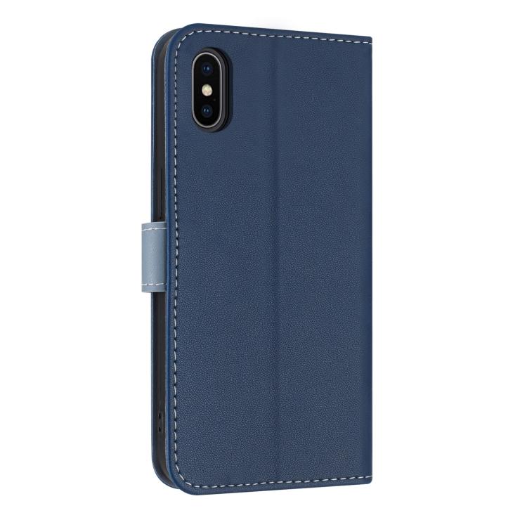 For iPhone X / XS Metal Bow Leather Phone Case with Hand Strap