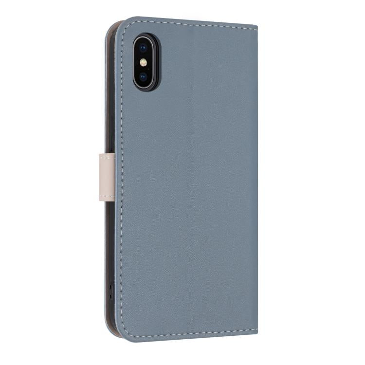 For iPhone X / XS Metal Bow Leather Phone Case with Hand Strap