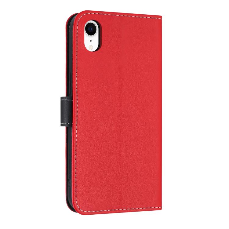 For iPhone XR Metal Bow Leather Phone Case with Hand Strap
