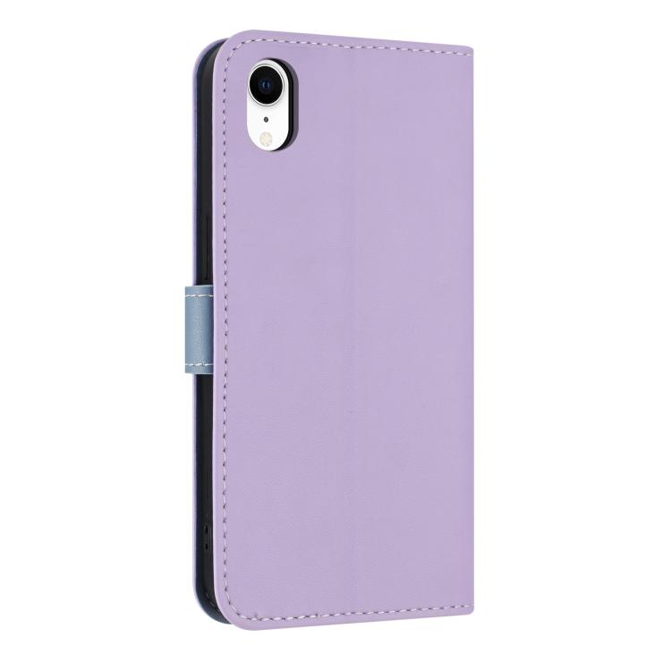 For iPhone XR Metal Bow Leather Phone Case with Hand Strap