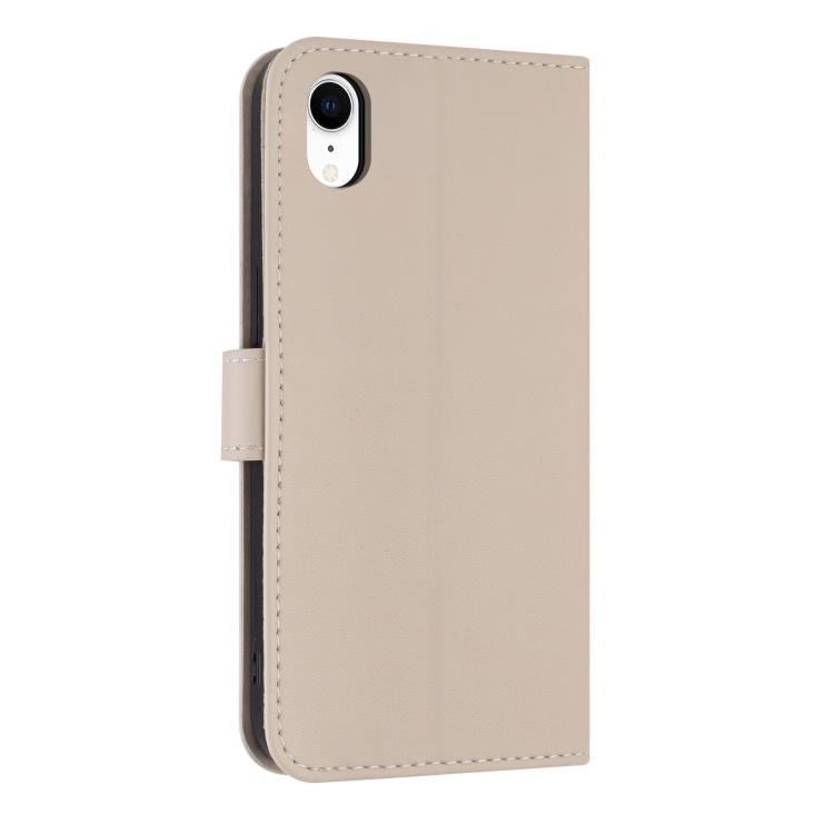For iPhone XR Metal Bow Leather Phone Case with Hand Strap