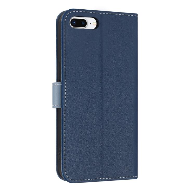 For iPhone 7 Plus / 8 Plus Metal Bow Leather Phone Case with Hand Strap