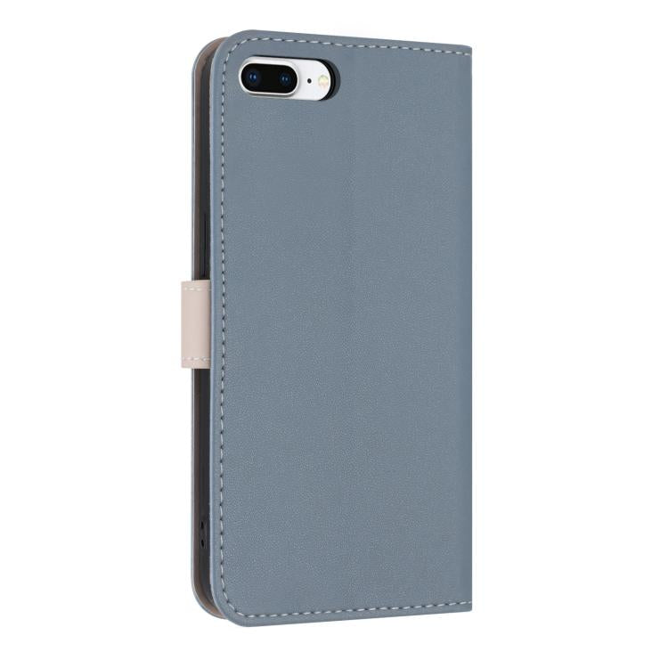For iPhone 7 Plus / 8 Plus Metal Bow Leather Phone Case with Hand Strap