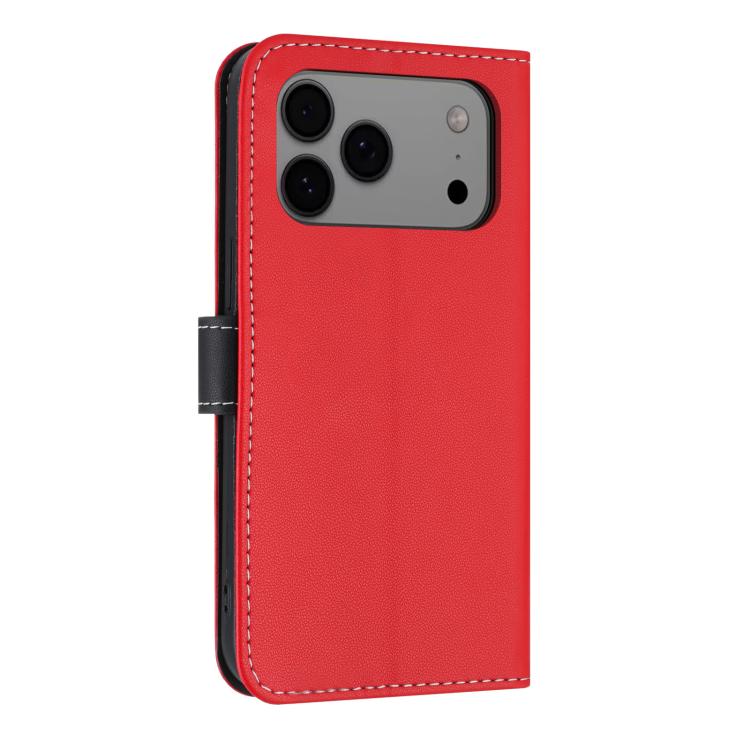 For iPhone 17 Pro Max Metal Bow Leather Phone Case with Hand Strap