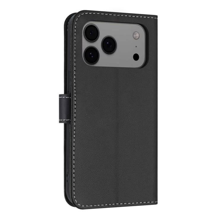 For iPhone 17 Pro Max Metal Bow Leather Phone Case with Hand Strap