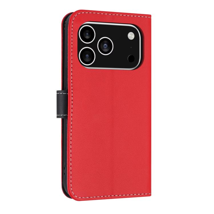 For iPhone 17 Pro Metal Bow Leather Phone Case with Hand Strap