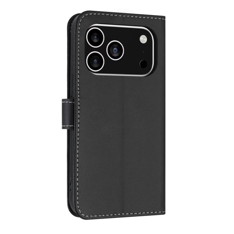 For iPhone 17 Pro Metal Bow Leather Phone Case with Hand Strap