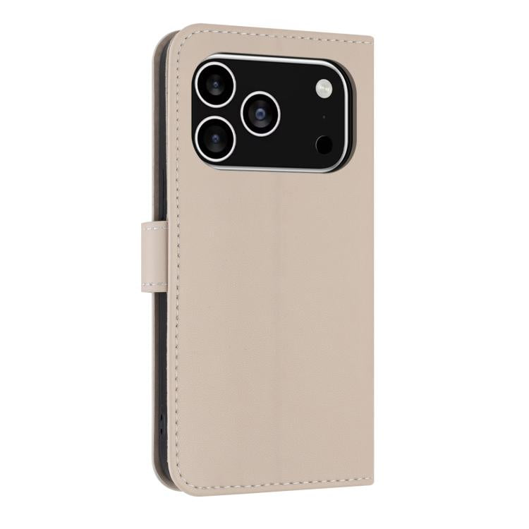 For iPhone 17 Pro Metal Bow Leather Phone Case with Hand Strap