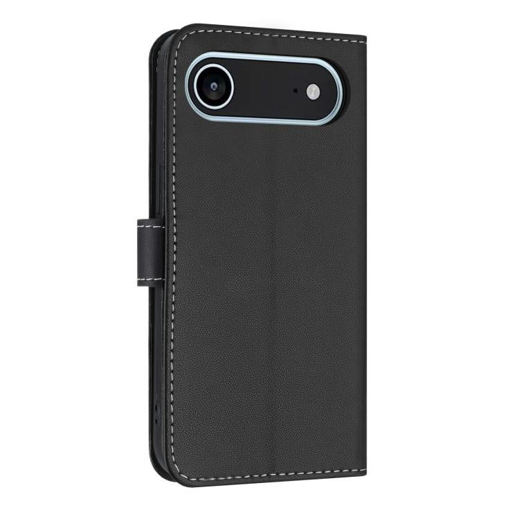 For iPhone Air Metal Bow Leather Phone Case with Hand Strap