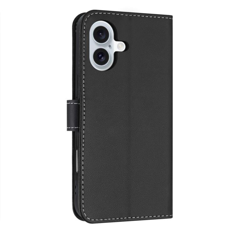 For iPhone 17 Metal Bow Leather Phone Case with Hand Strap