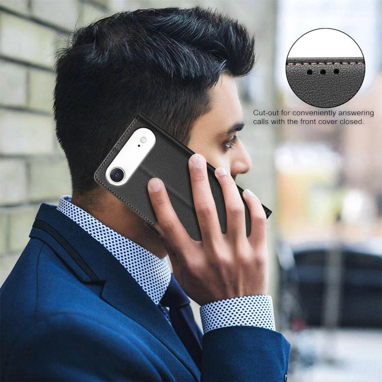 For iPhone Air Litchi Texture RFID Anti-theft Leather Phone Case