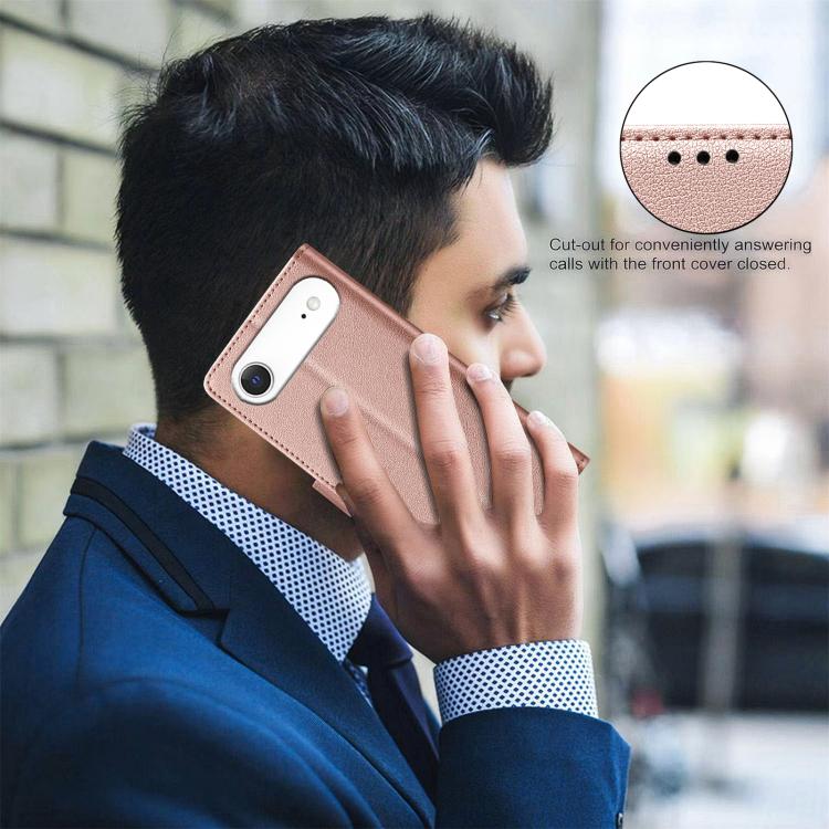 For iPhone Air Litchi Texture RFID Anti-theft Leather Phone Case