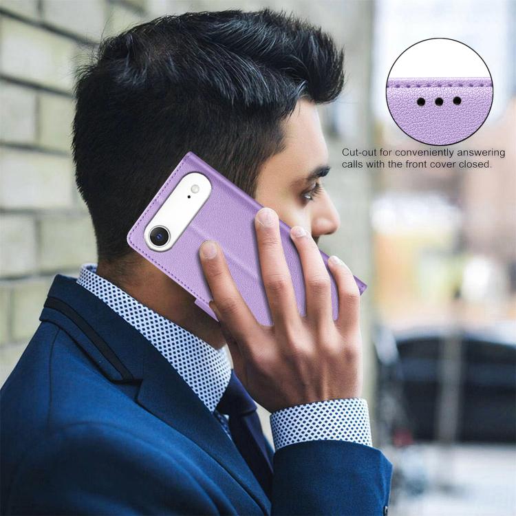 For iPhone Air Litchi Texture RFID Anti-theft Leather Phone Case