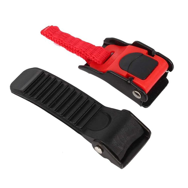 SOMAN QB12 Motorcycle Helmet Buckle Universal Quick Release Plastic Clip - Black Red