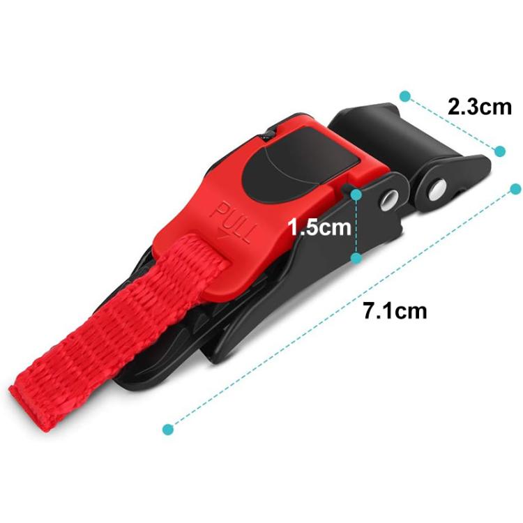 SOMAN QB12 Motorcycle Helmet Buckle Universal Quick Release Plastic Clip - Black Red