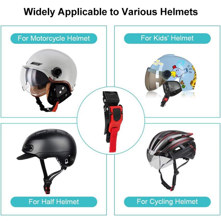 SOMAN QB12 Motorcycle Helmet Buckle Universal Quick Release Plastic Clip - Black Red