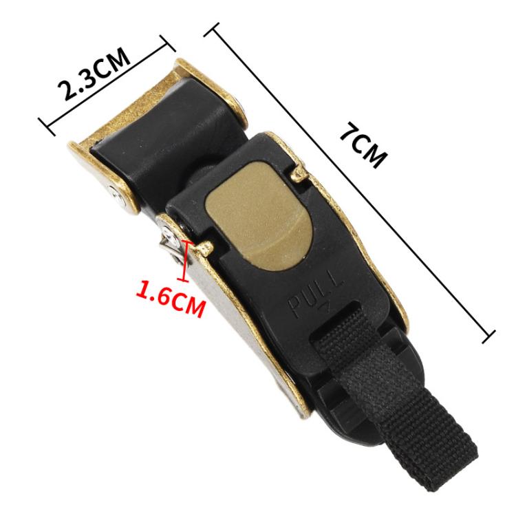 SOMAN QB11 Motorcycle Helmet Buckle Universal Quick Release Clip Copper Plated Buckle - Black Gold