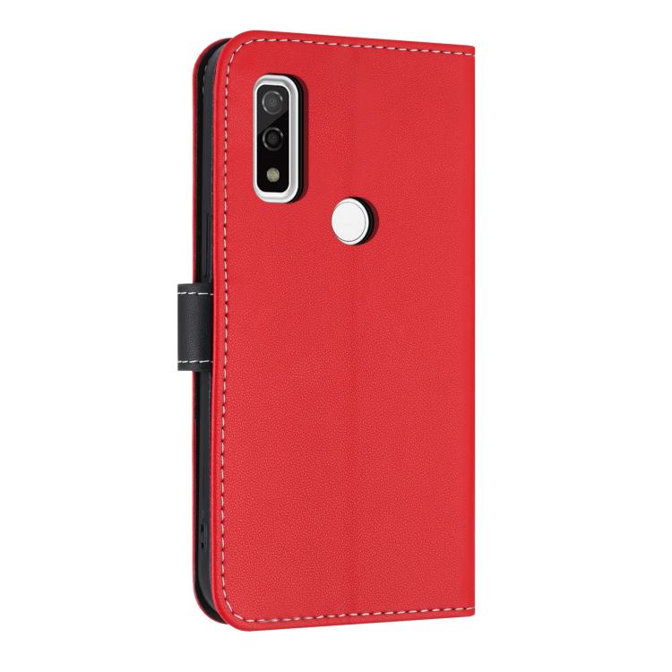 For Fujitsu Arrows WE F-51B / BZ03 Metal Bow Leather Phone Case with Hand Strap