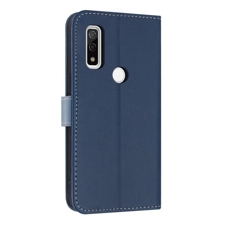 For Fujitsu Arrows WE F-51B / BZ03 Metal Bow Leather Phone Case with Hand Strap