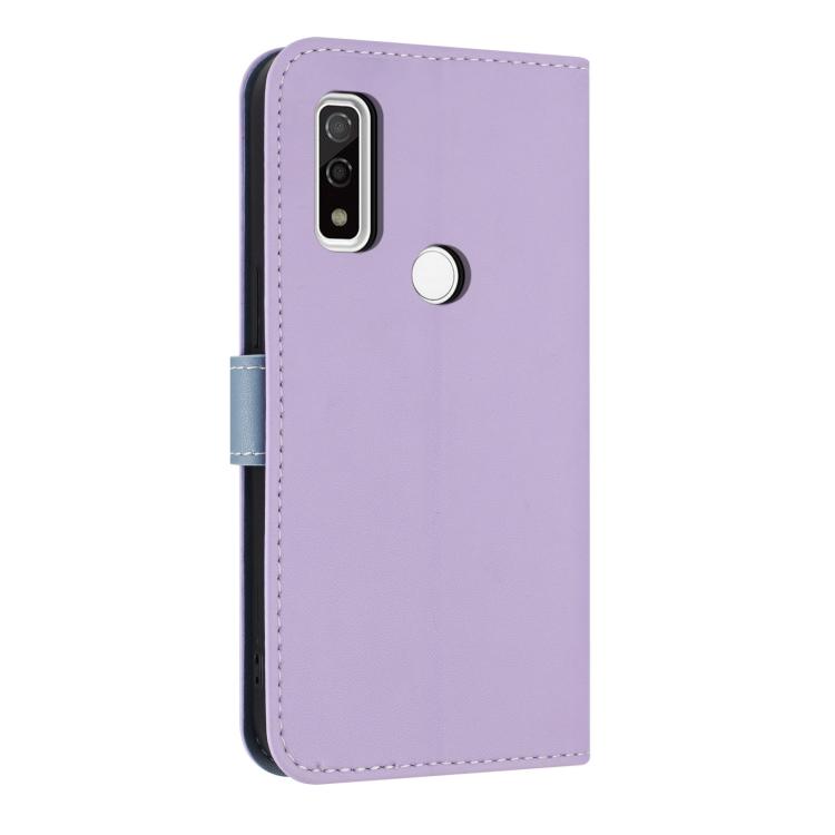 For Fujitsu Arrows WE F-51B / BZ03 Metal Bow Leather Phone Case with Hand Strap