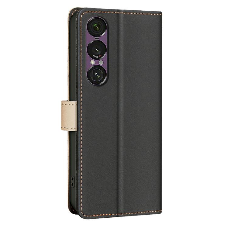 For Sony Xperia 1 VII Color Matching RFID Anti-theft Leather Phone Case