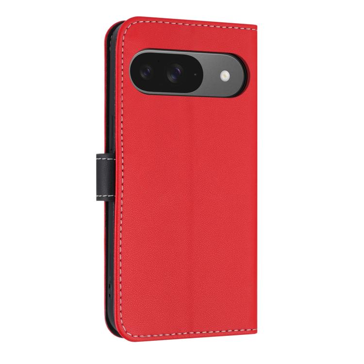 For Google Pixel 10 Pro / 9 Pro Metal Bow Leather Phone Case with Hand Strap