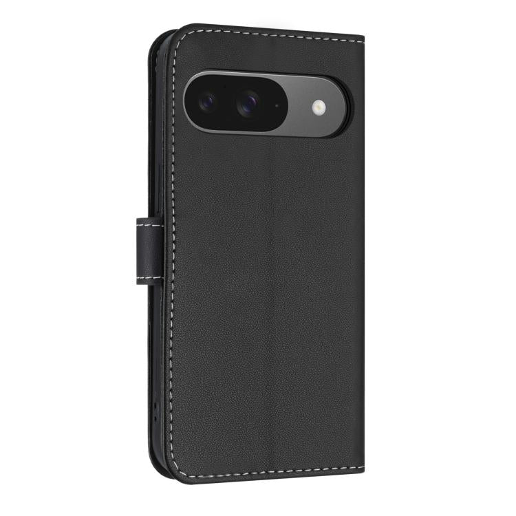 For Google Pixel 10 Pro / 9 Pro Metal Bow Leather Phone Case with Hand Strap