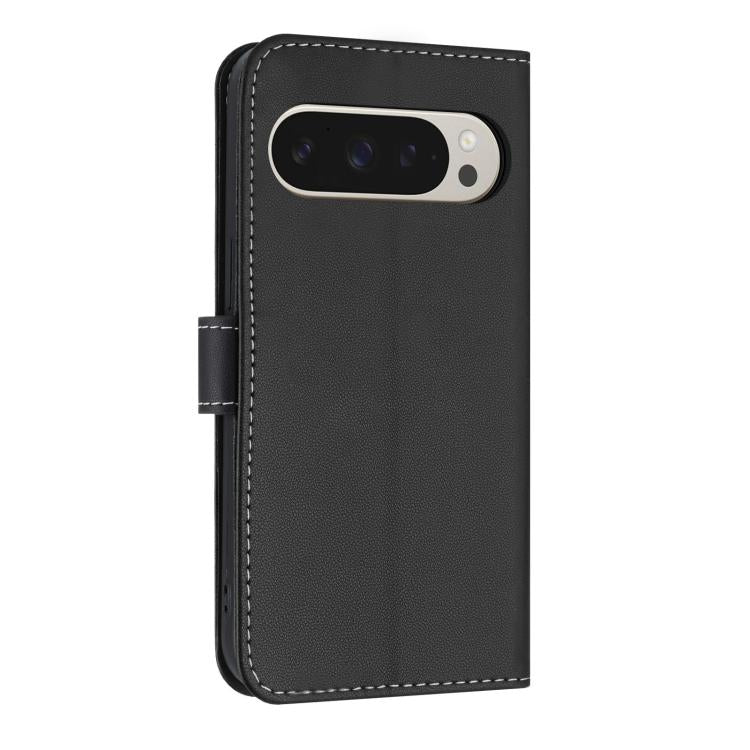 For Google Pixel 10 Pro XL / 9 Pro XL Metal Bow Leather Phone Case with Hand Strap