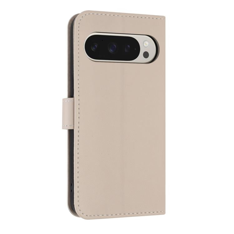 For Google Pixel 10 Pro XL / 9 Pro XL Metal Bow Leather Phone Case with Hand Strap