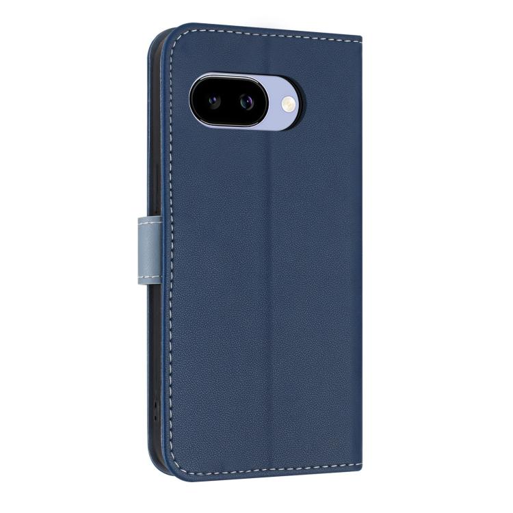 For Google Pixel 9a Metal Bow Leather Phone Case with Hand Strap