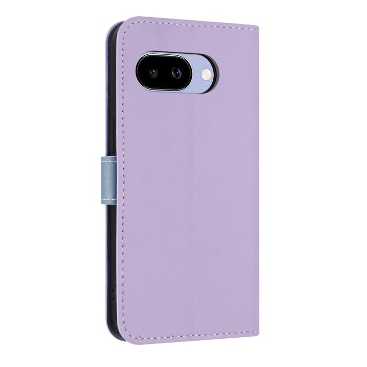 For Google Pixel 9a Metal Bow Leather Phone Case with Hand Strap