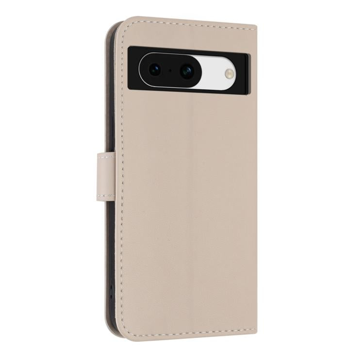For Google Pixel 8a Metal Bow Leather Phone Case with Hand Strap