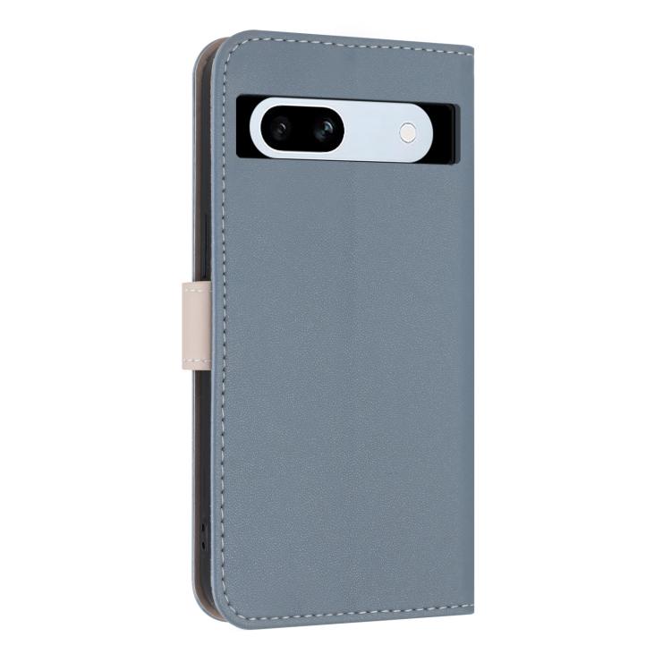 For Google Pixel 7a Metal Bow Leather Phone Case with Hand Strap