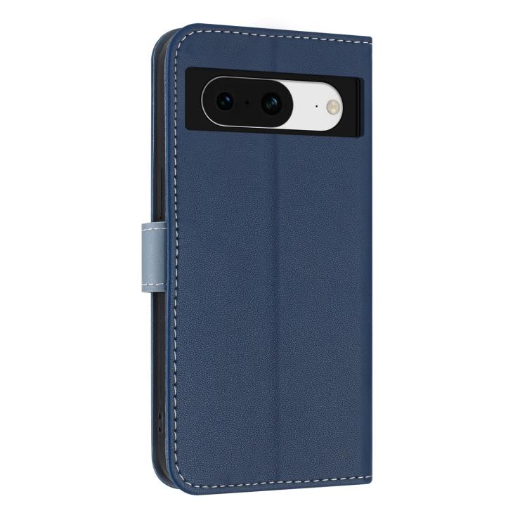 For Google Pixel 8 Metal Bow Leather Phone Case with Hand Strap