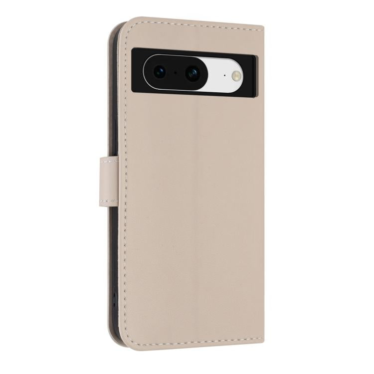 For Google Pixel 8 Metal Bow Leather Phone Case with Hand Strap