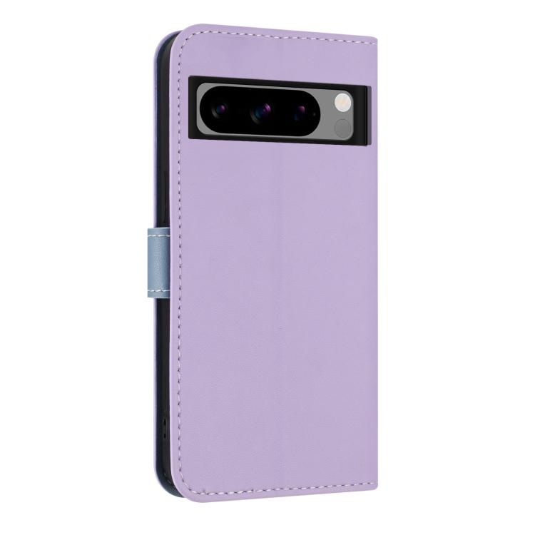 For Google Pixel 8 Pro Metal Bow Leather Phone Case with Hand Strap