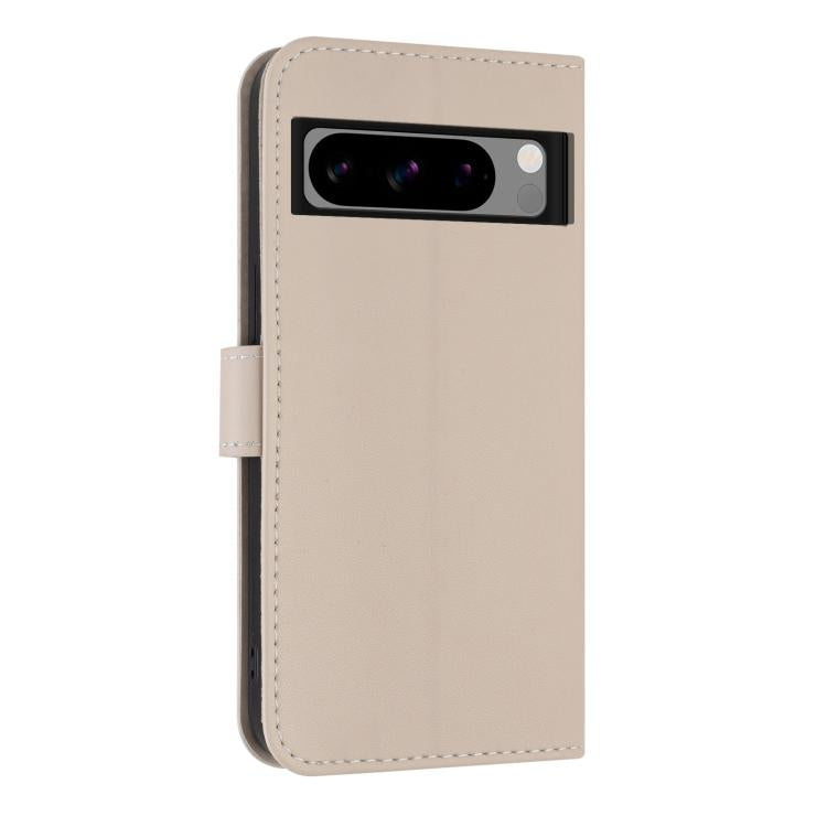 For Google Pixel 8 Pro Metal Bow Leather Phone Case with Hand Strap