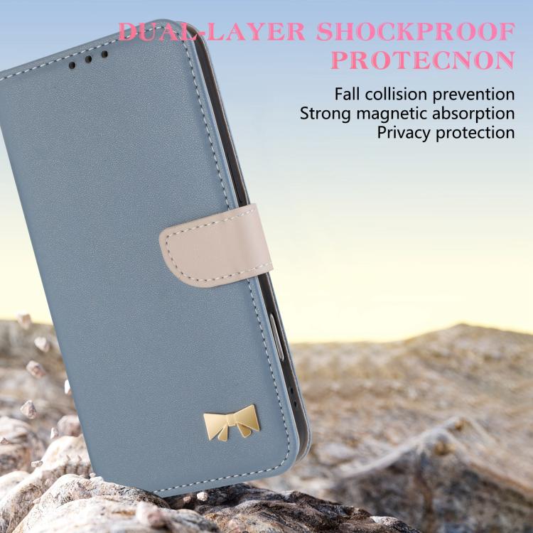 For Google Pixel 11 Pro XL Metal Bow Leather Phone Case with Hand Strap