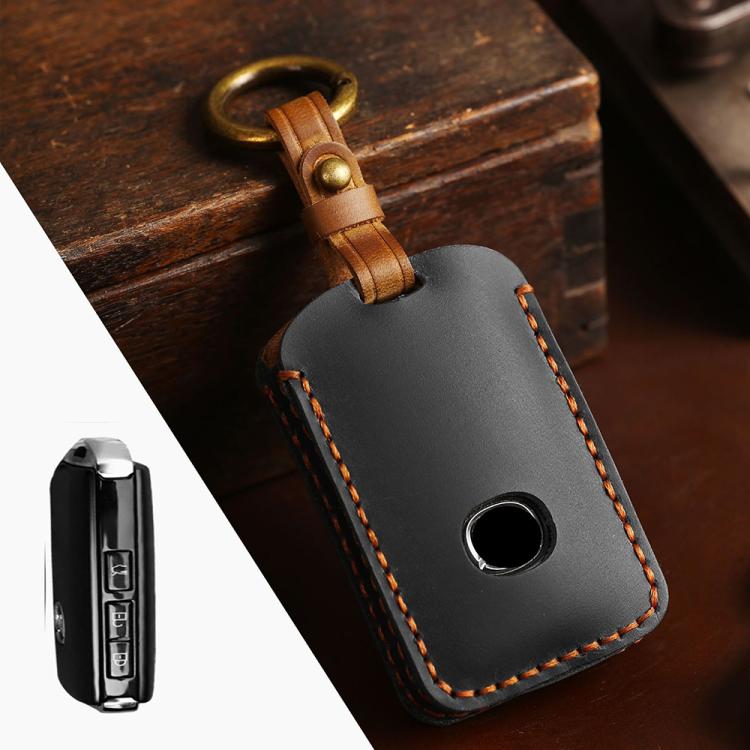For Mazda Axela Hallmo B023 Crazy Horse Cowhide Car Key Protection Cover