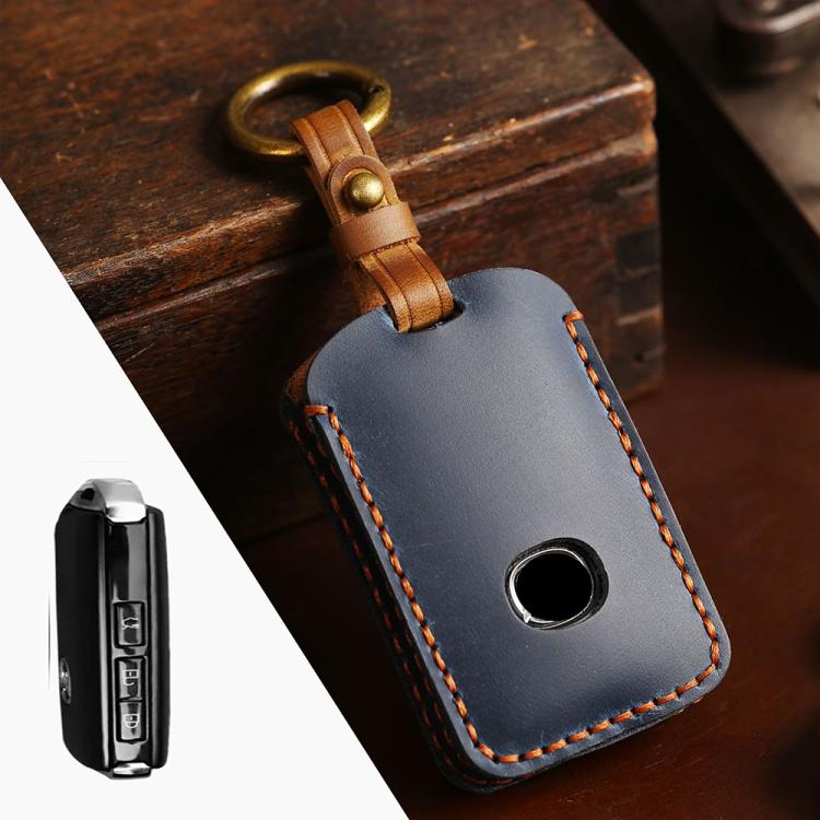 For Mazda Axela Hallmo B023 Crazy Horse Cowhide Car Key Protection Cover